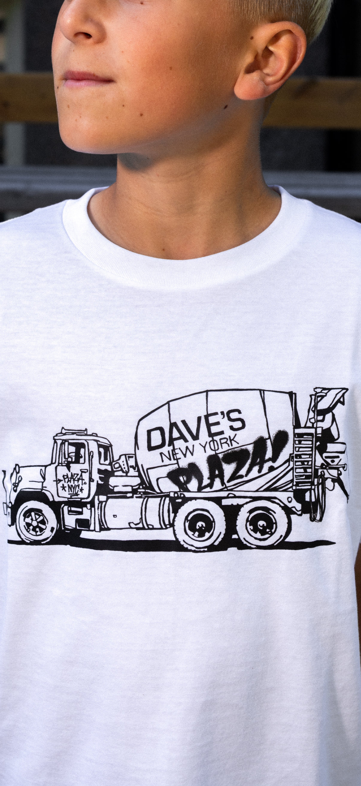 Plaza X Dave’s Truck Tee White