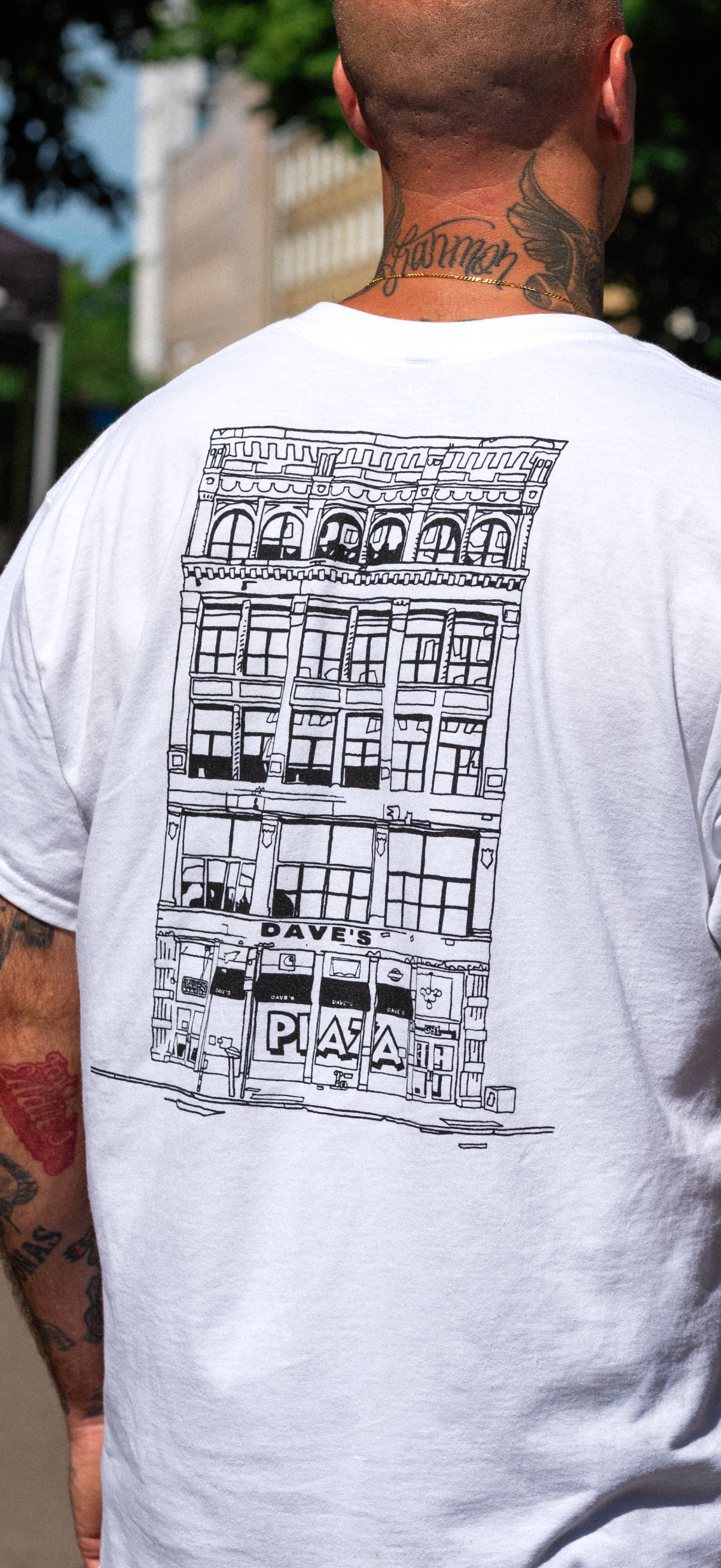 Plaza X Dave’s Building Tee White