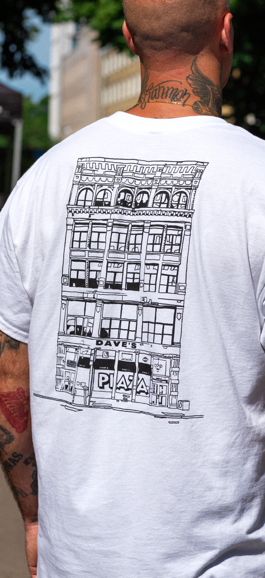 Plaza X Dave’s Building Tee White