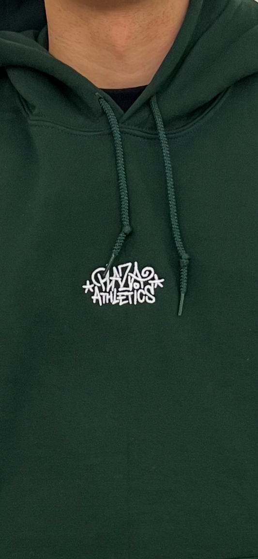 Small Tag Hoodie Green